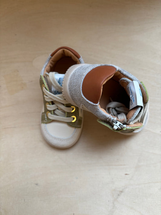 Ocra eerste stapper sneaker ron bruin groen