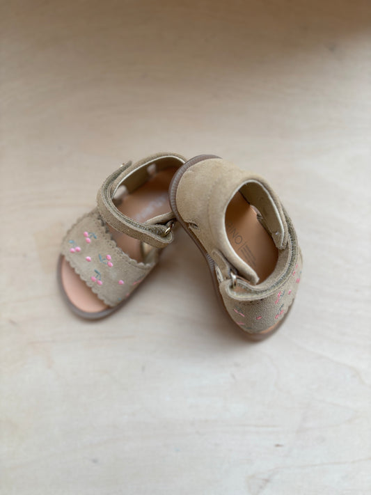 Naturino sandaal suede cherry sand