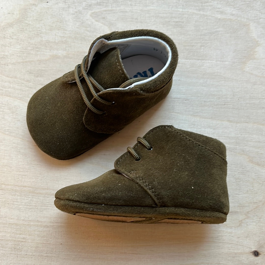 babyslofjes - suede kaki