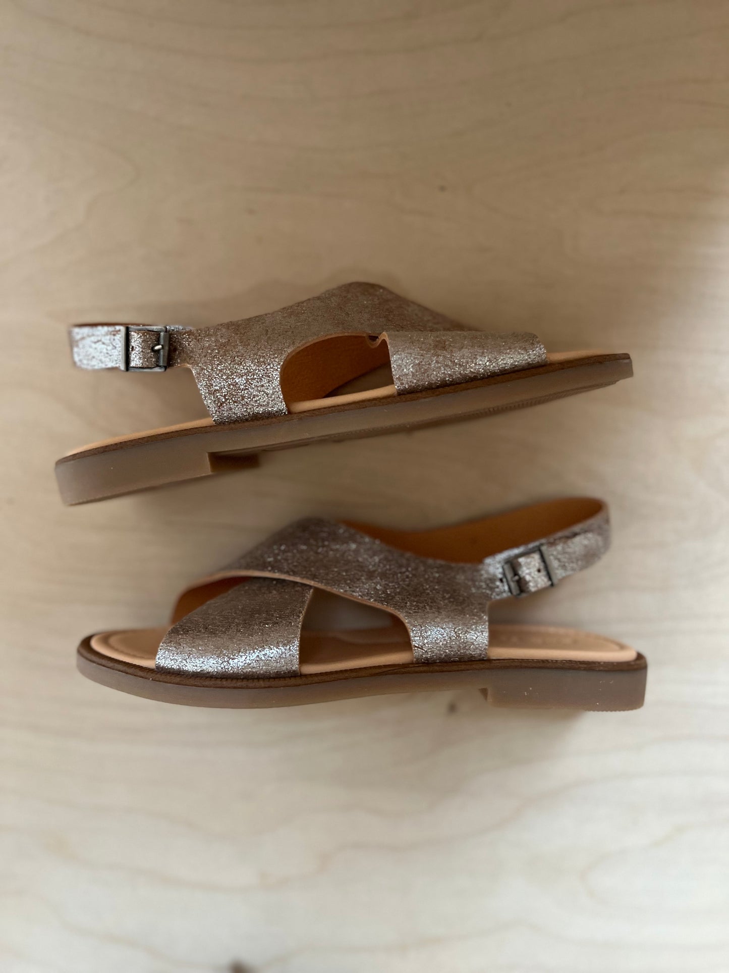 sandaal cross - silver