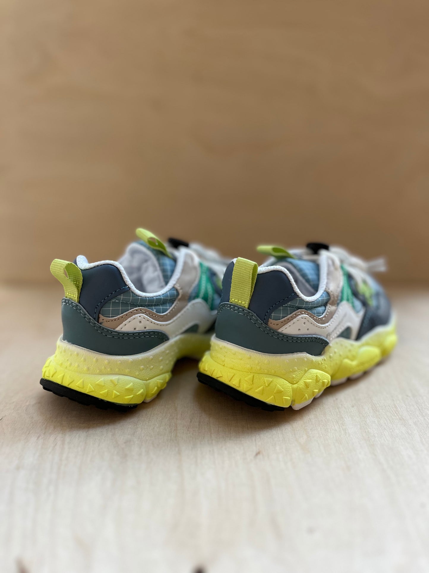 sneaker yamano - petrol green yellow