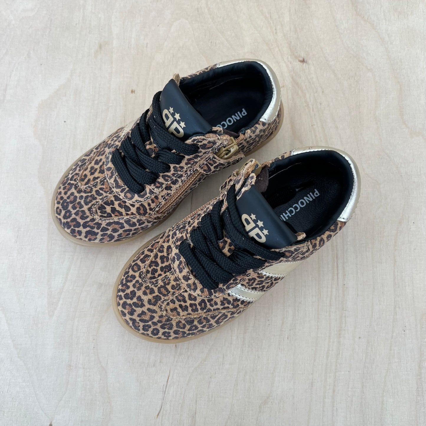 sneaker harry - leopard, gouden strepen dames