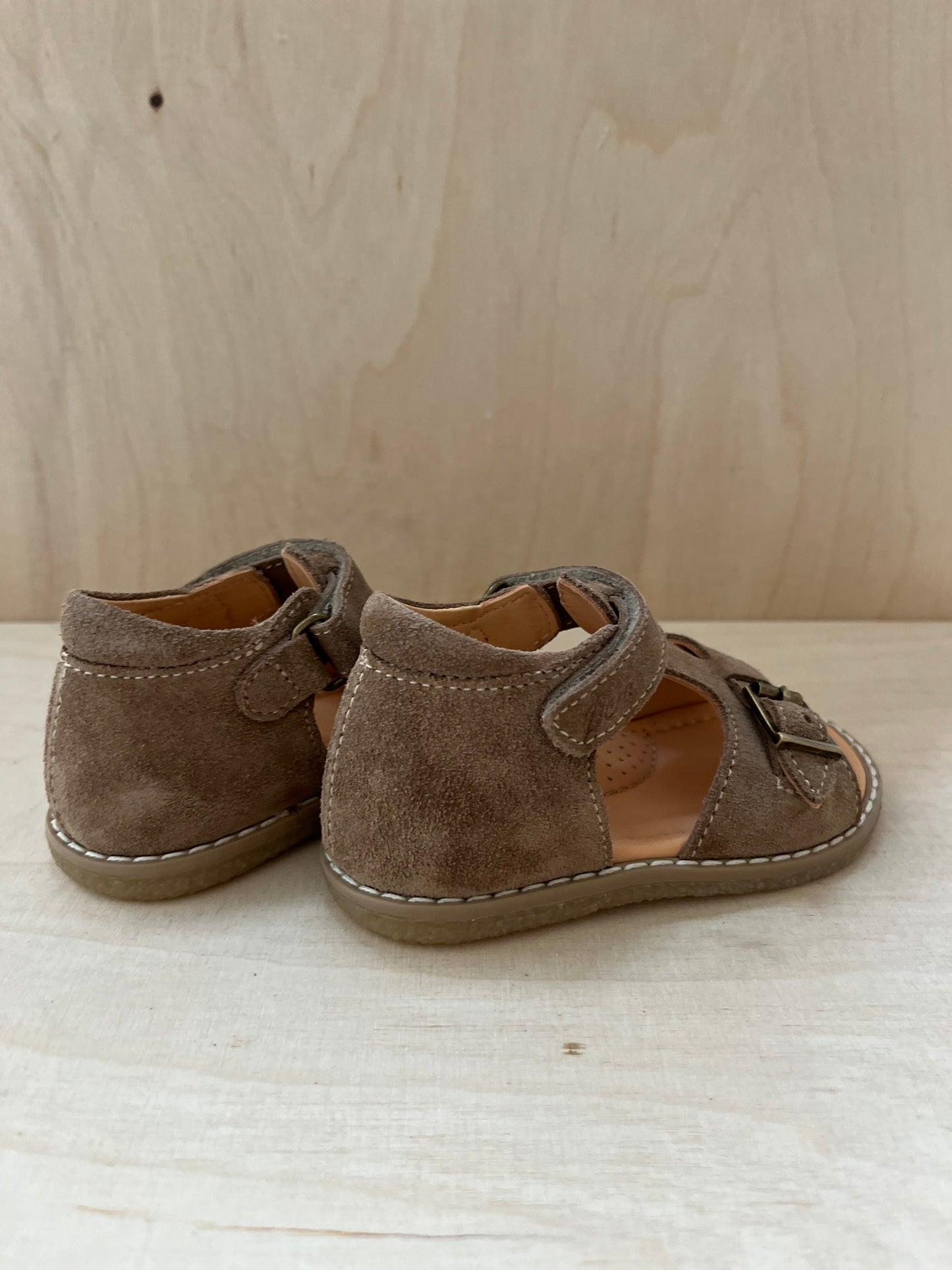 stapsandaal jules - bruin leder