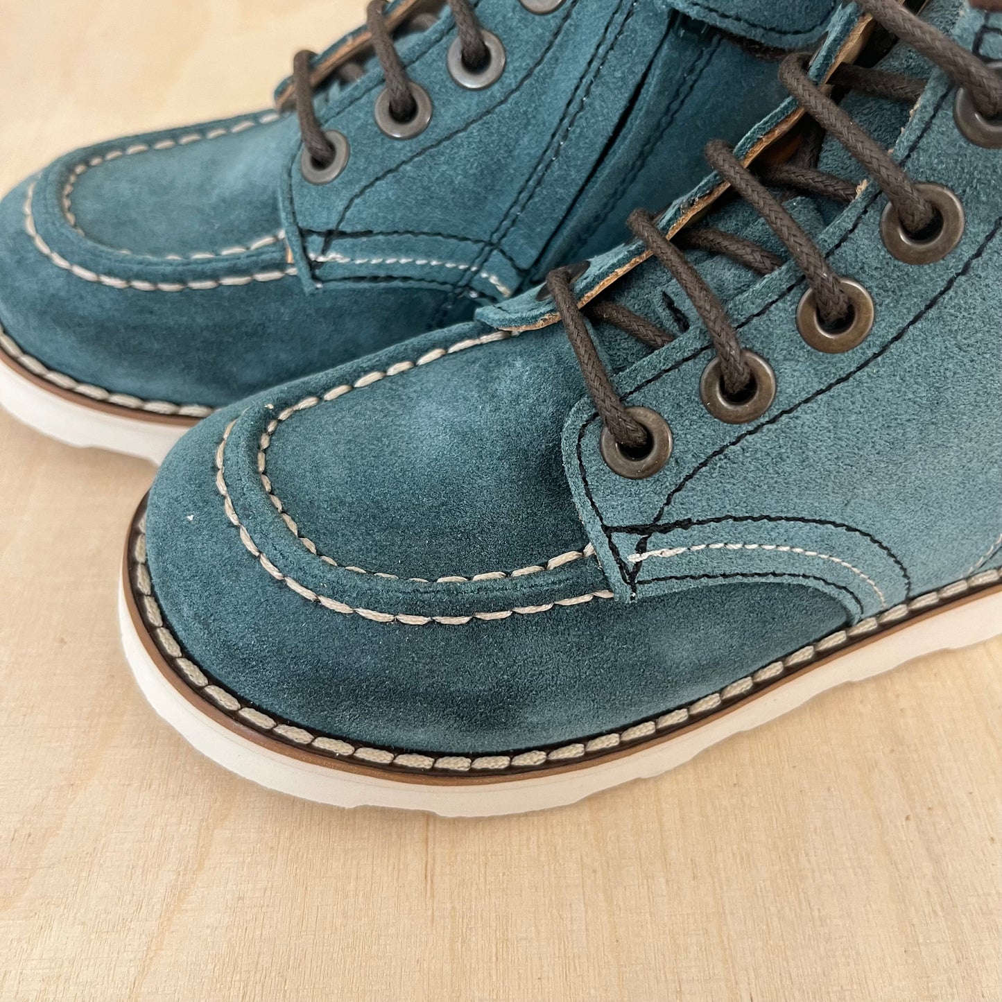 veterboot blue, petrol - witte zool