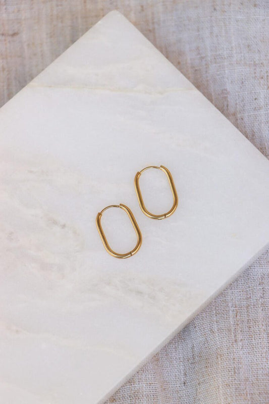 Small oval hoop gold