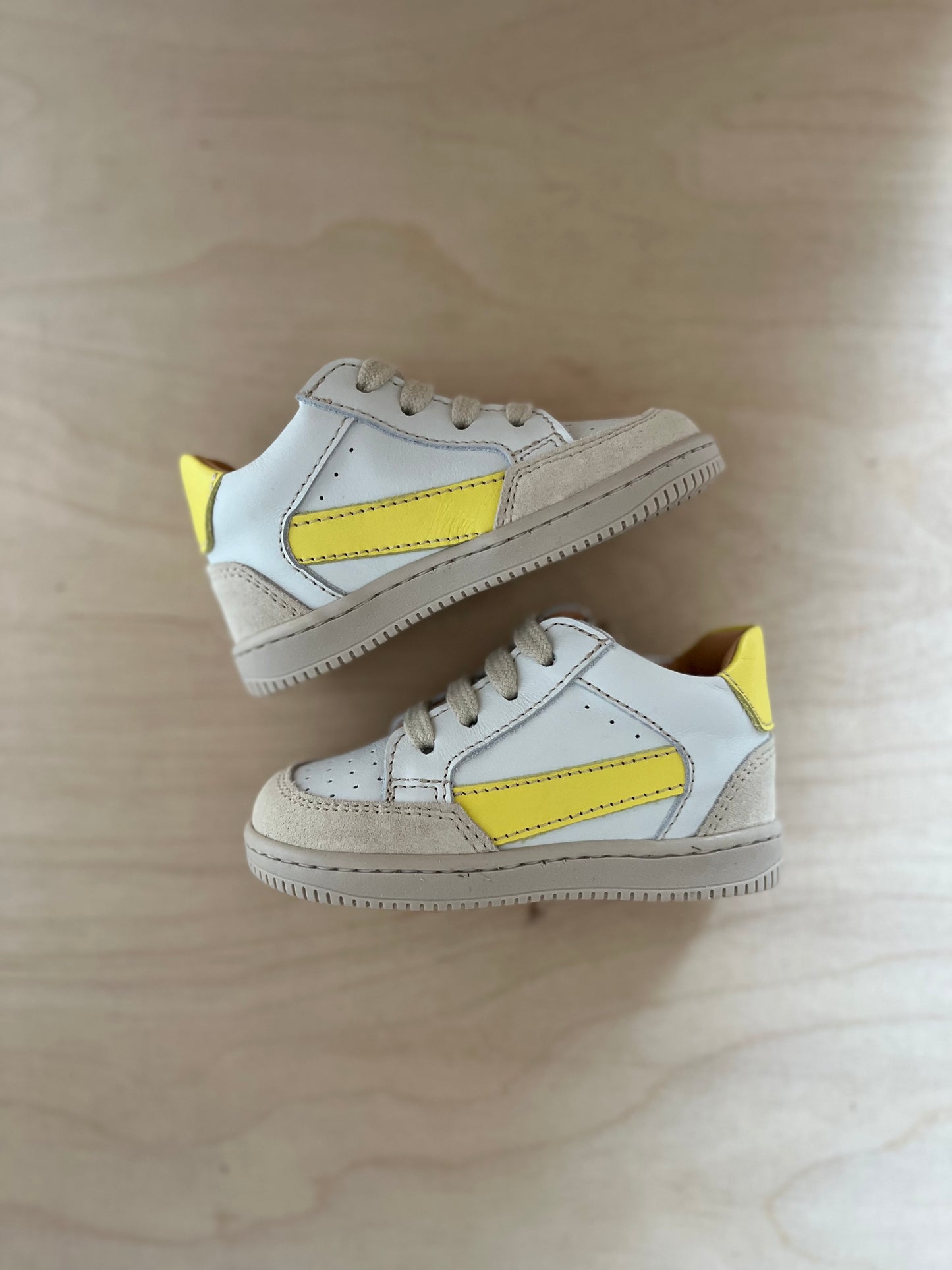 sneaker lex - wit lichtgeel