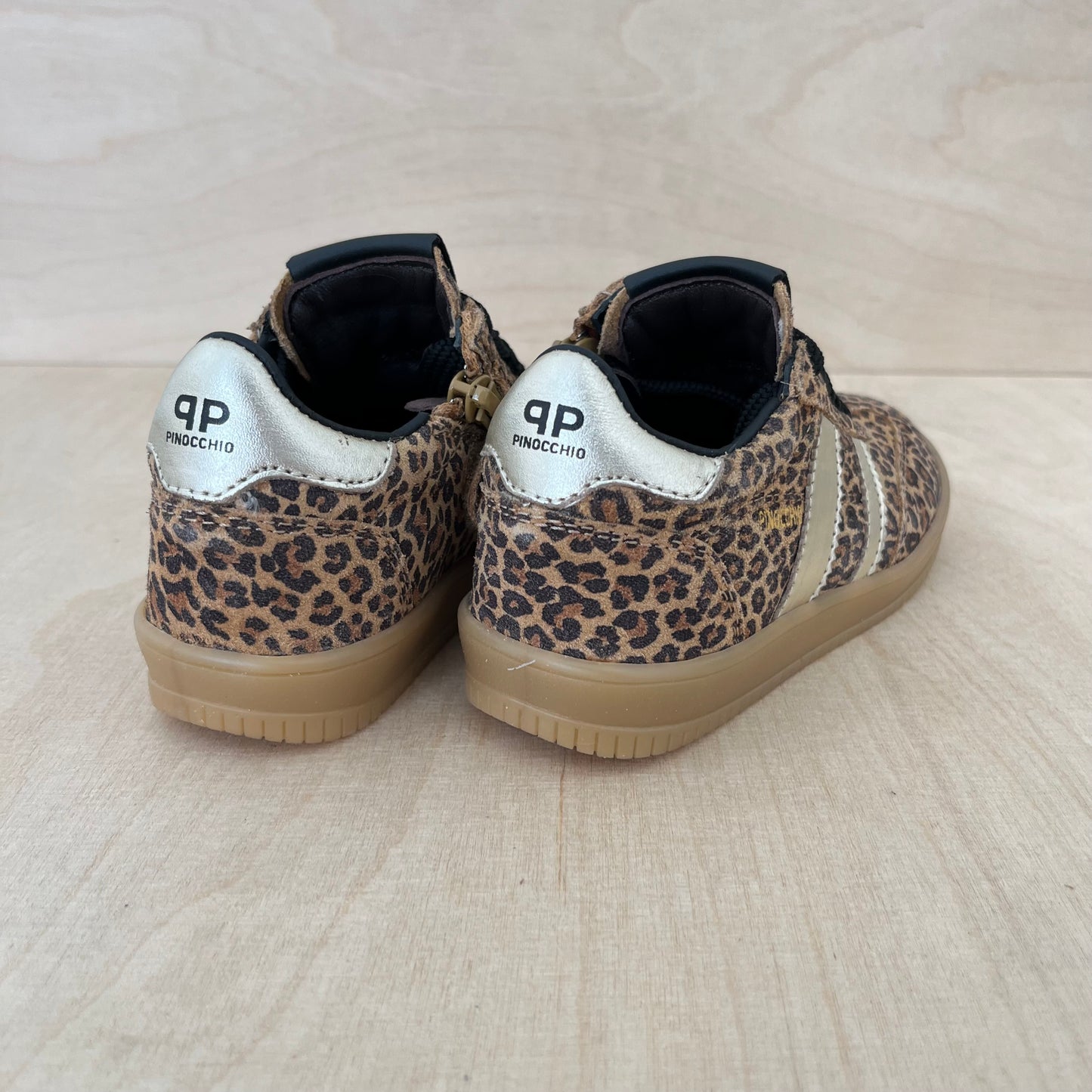 sneaker harry - leopard, gouden strepen dames