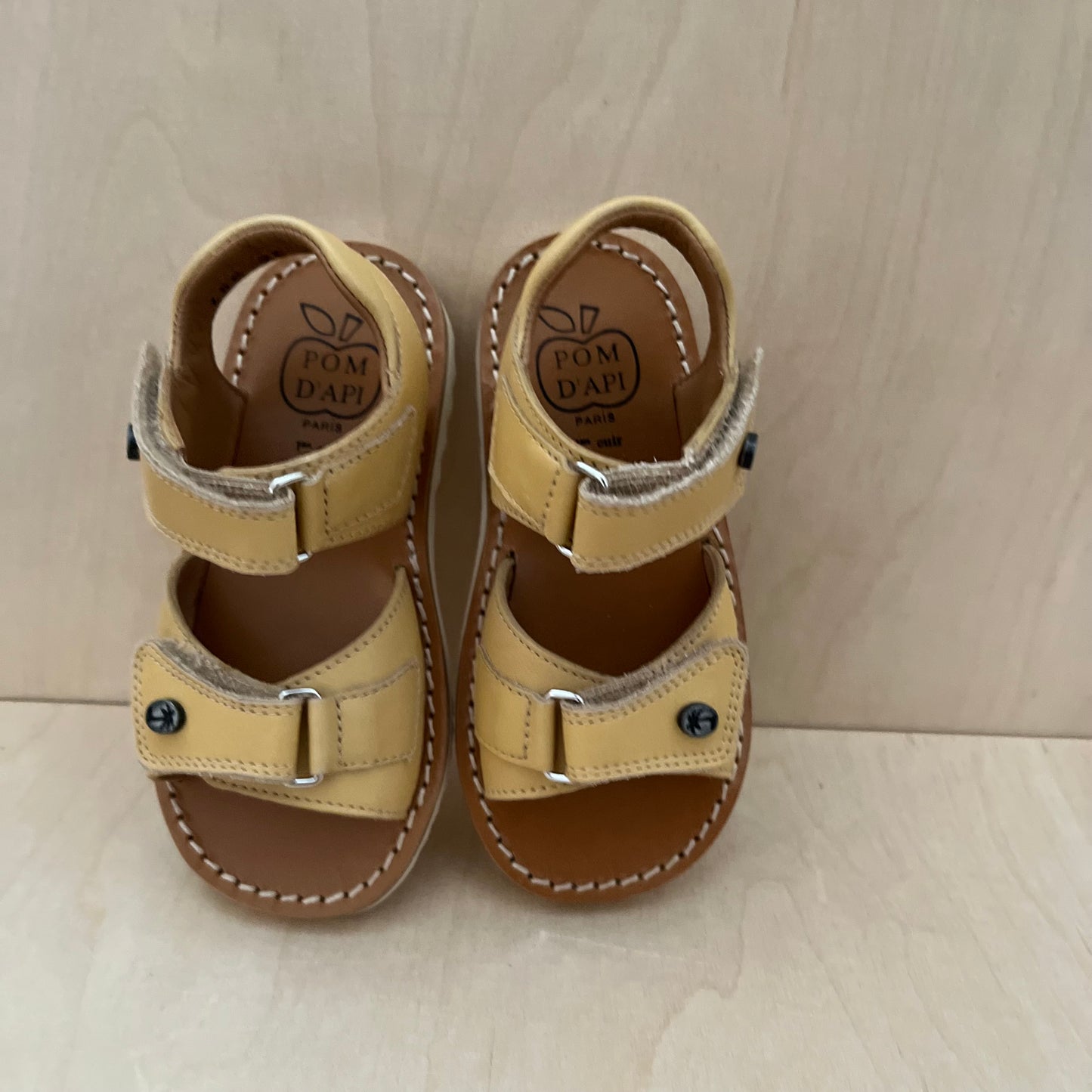 sandaal - waff easy nappa - jaune