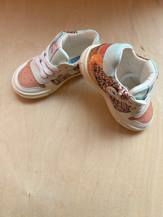 Rondinella eerste sneaker glitter roze