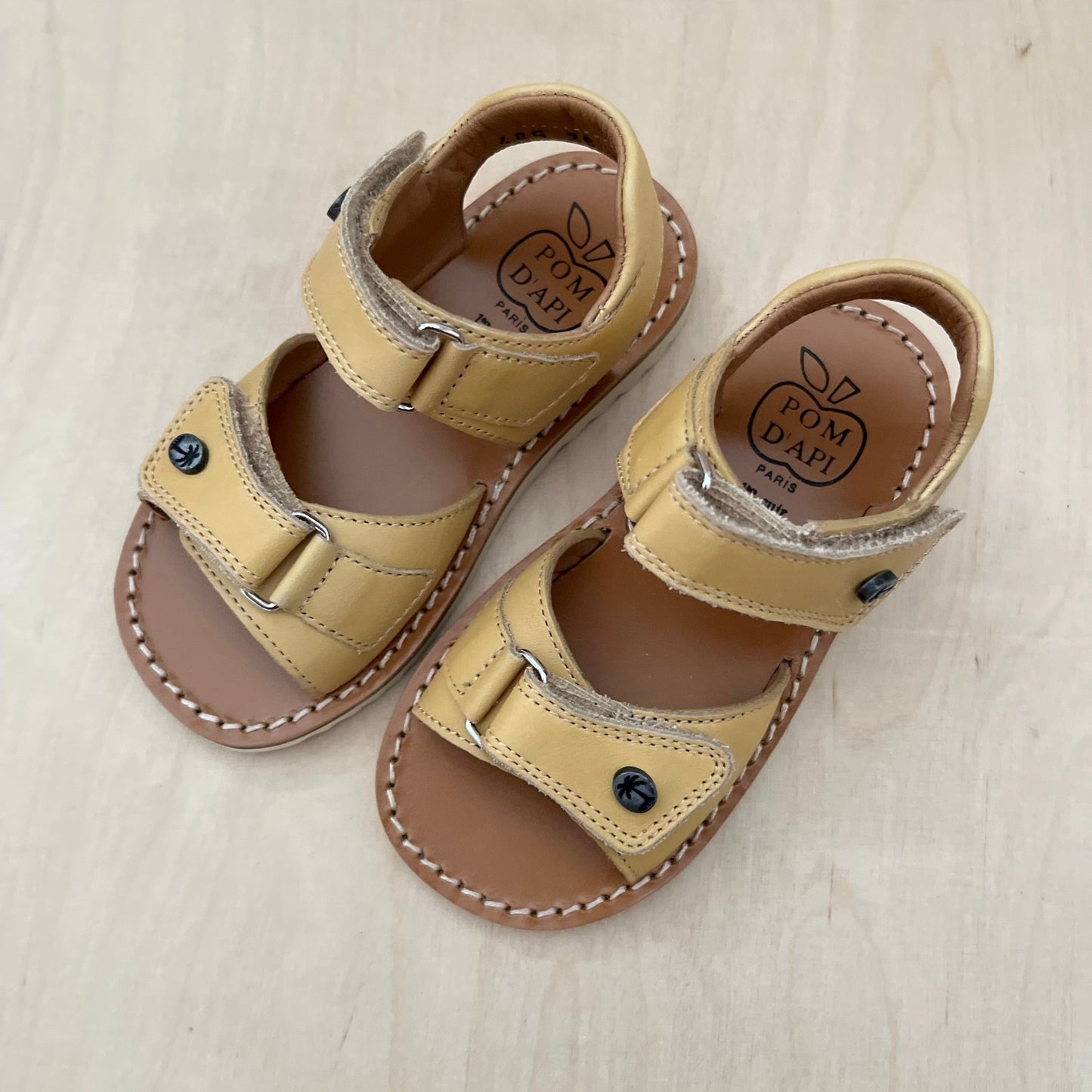 sandaal - waff easy nappa - jaune