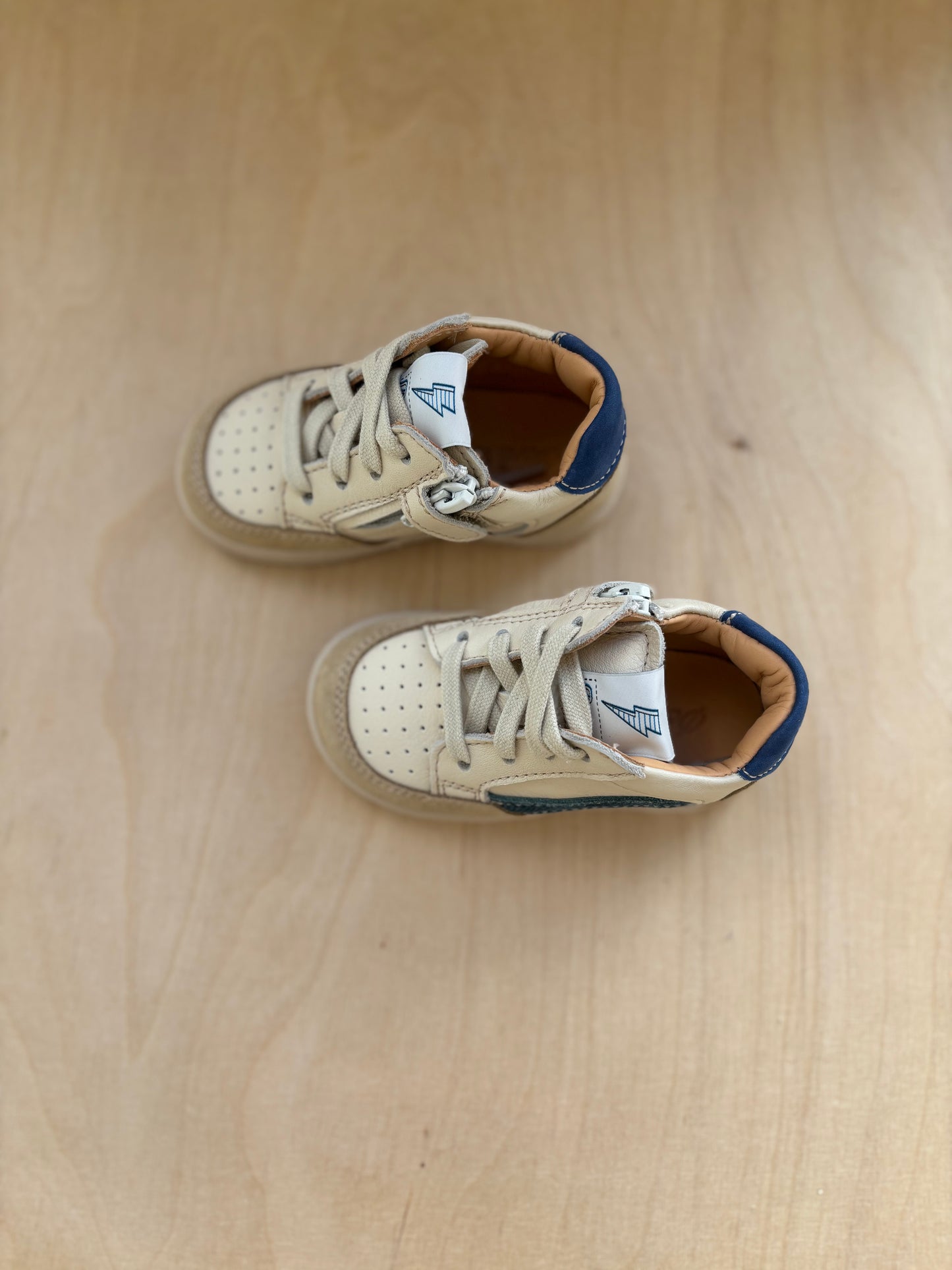 Ocra eerste stapper sneaker ron wit blauw