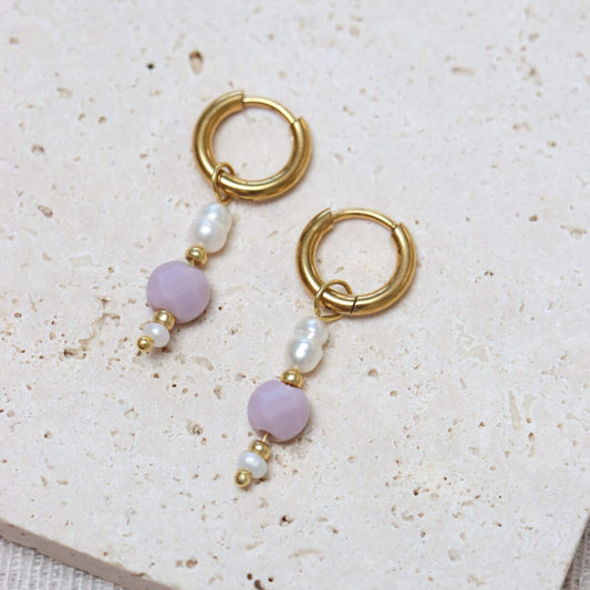 Misty lilac hoop gold