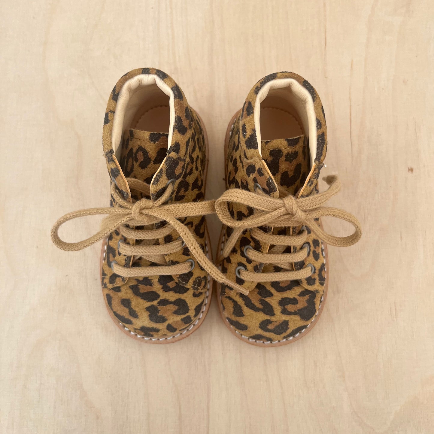 stapschoen - beige leopard