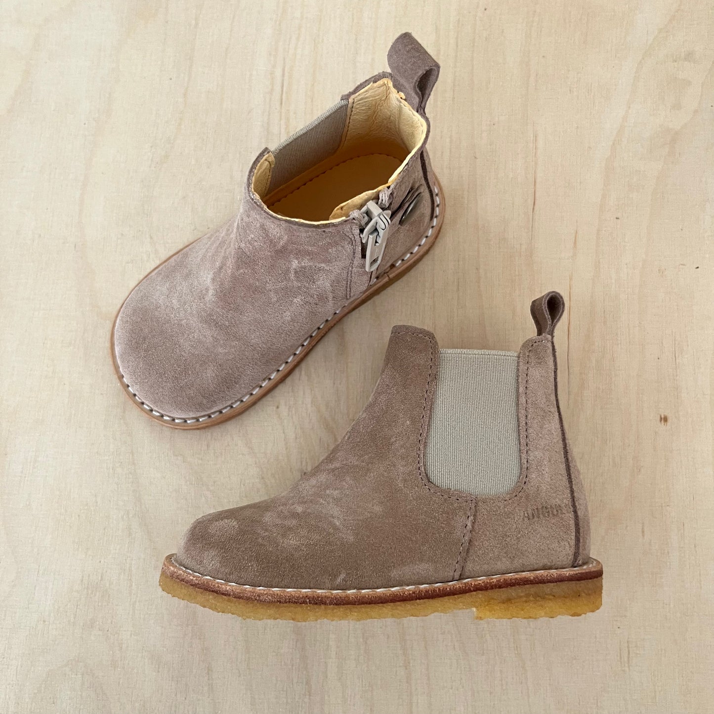 stapbottine - dusty mauve suede