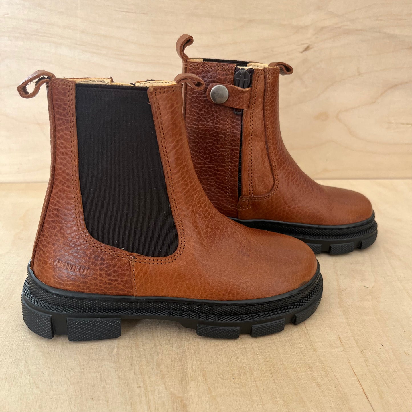 chunky boot - medium brown, zwarte zool