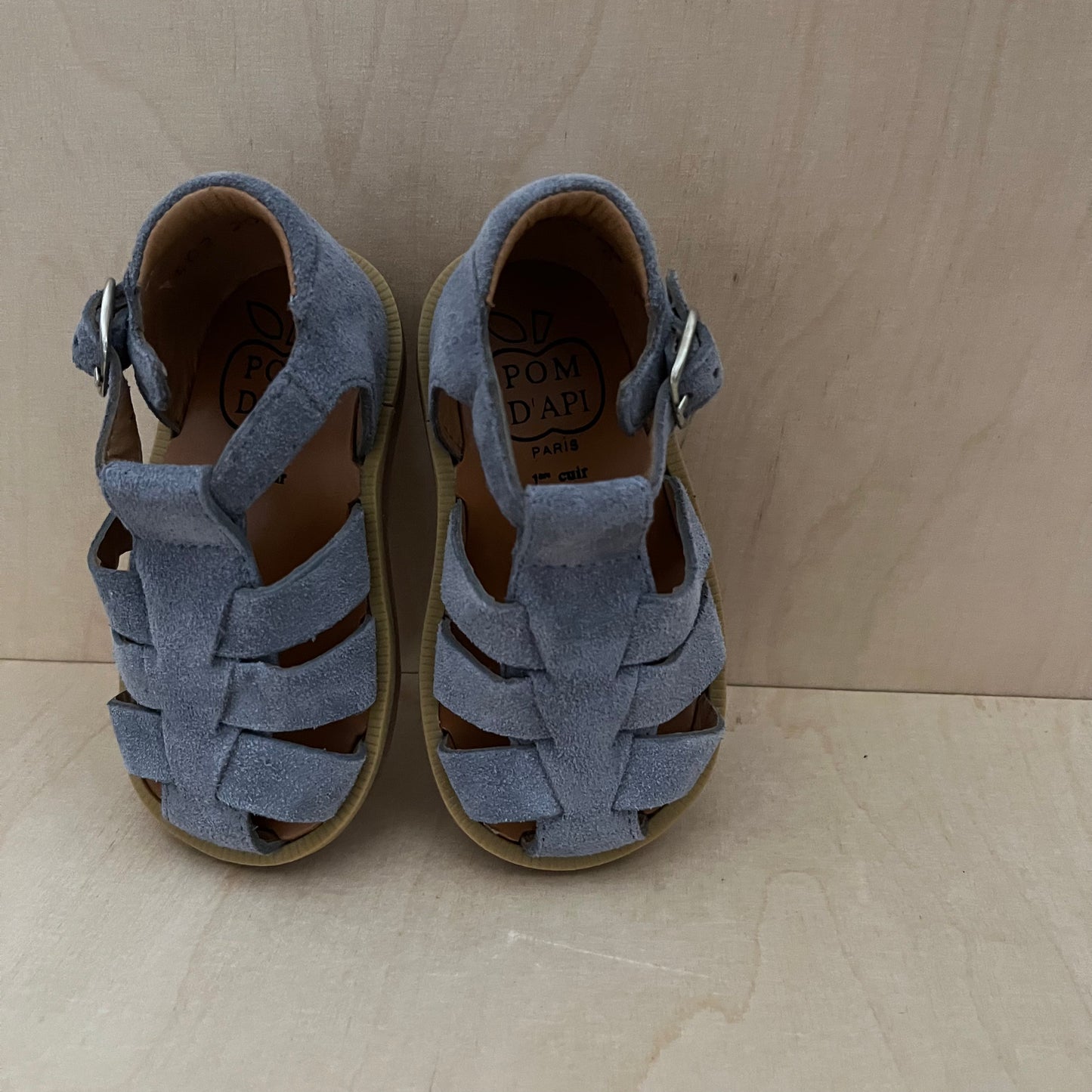 stapsandaal - poppy daddy velours - denim