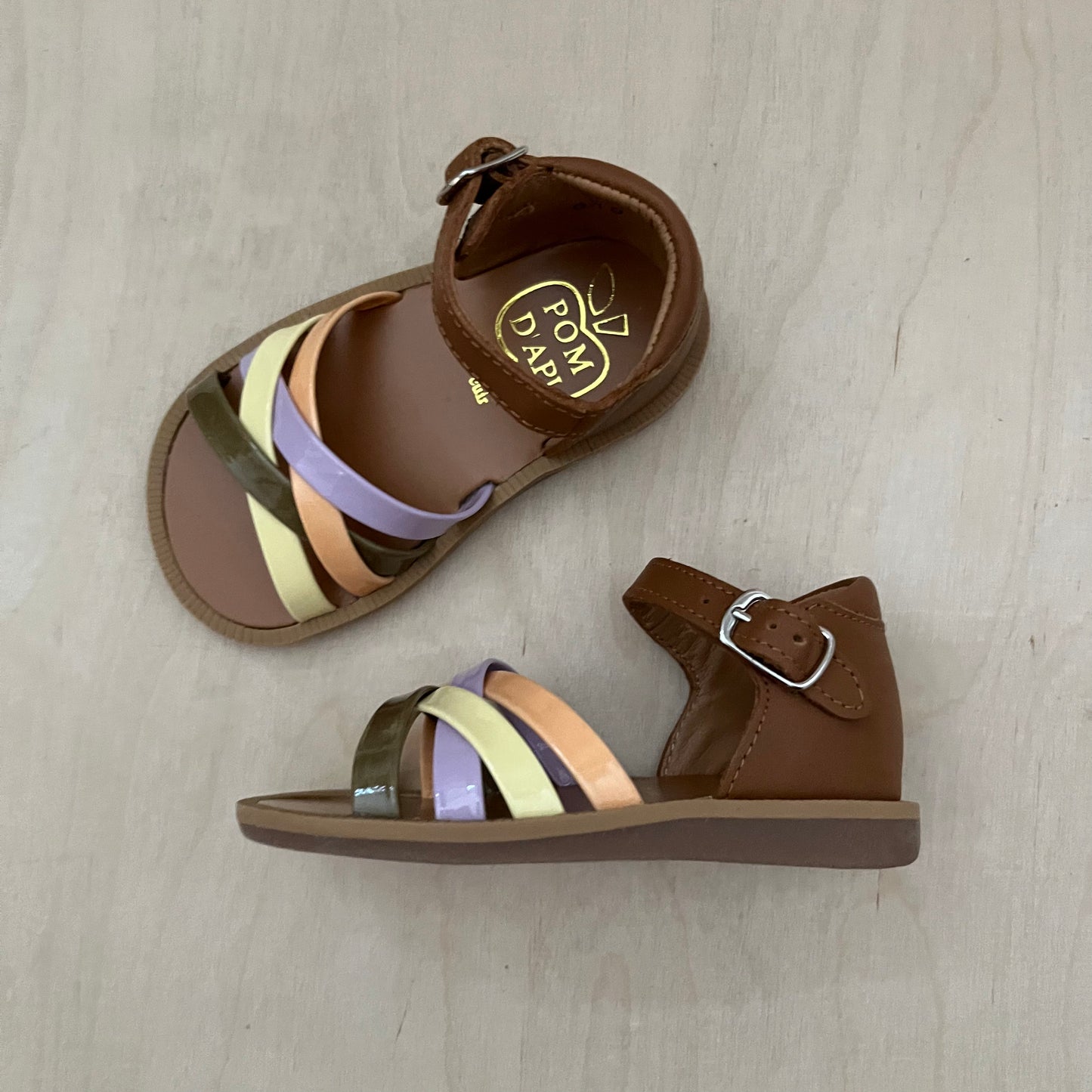 stapsandaal - poppy nappa - camel
