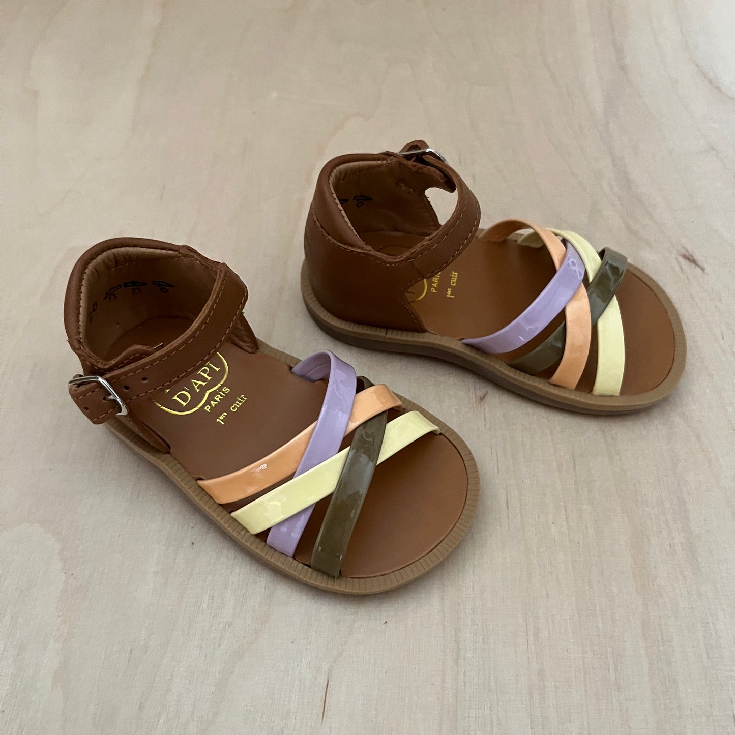 stapsandaal - poppy nappa - camel