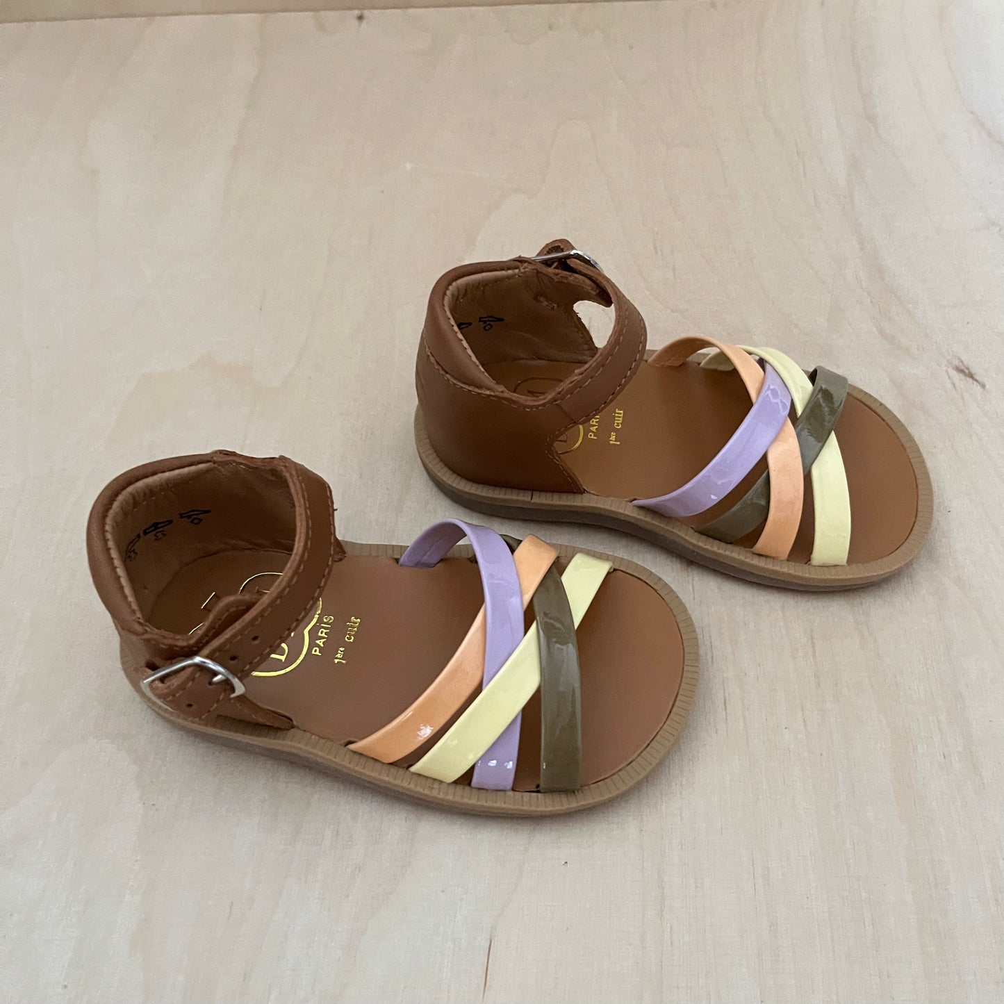 stapsandaal - poppy nappa - camel