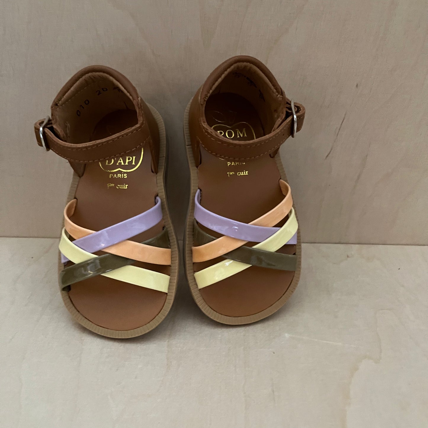 stapsandaal - poppy nappa - camel