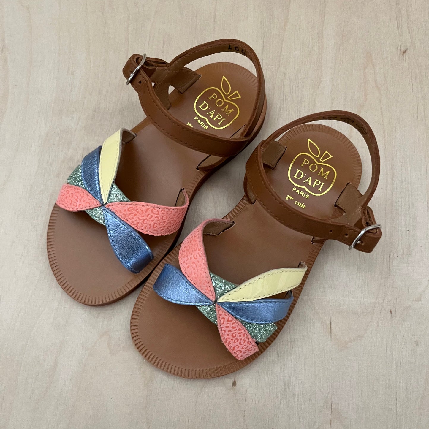 sandaal - plagette oto nappa - camel butter