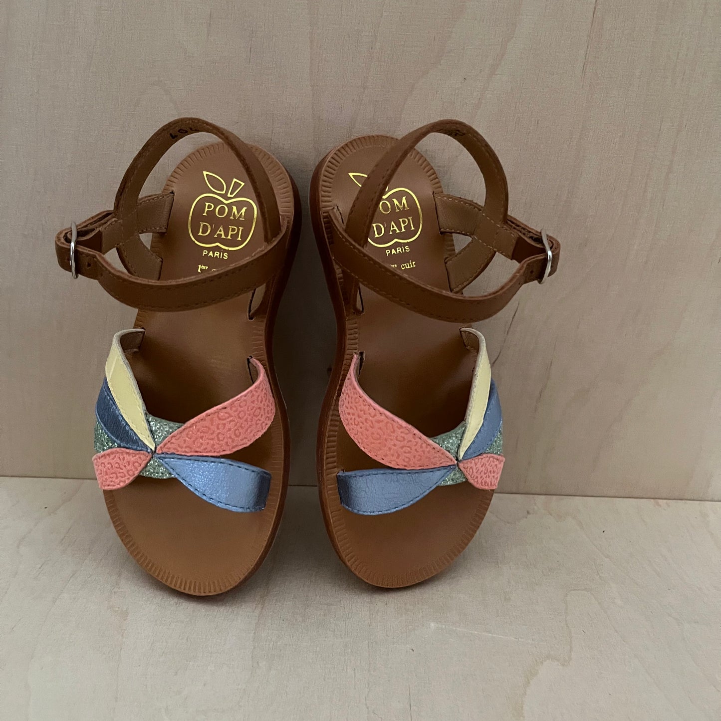 sandaal - plagette oto nappa - camel butter