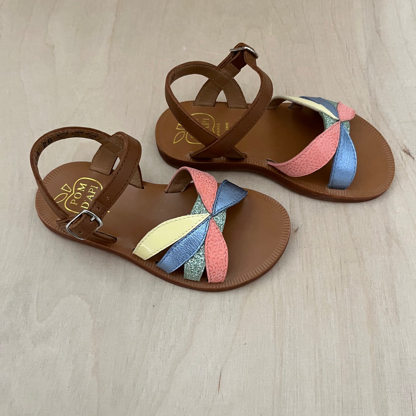 sandaal - plagette oto nappa - camel butter