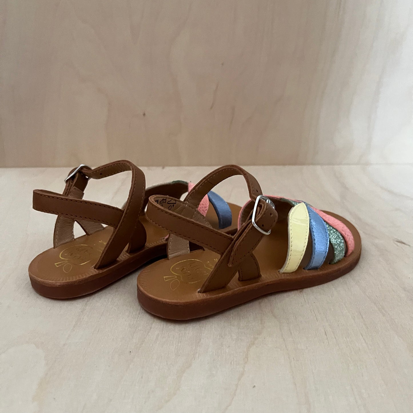 sandaal - plagette oto nappa - camel butter