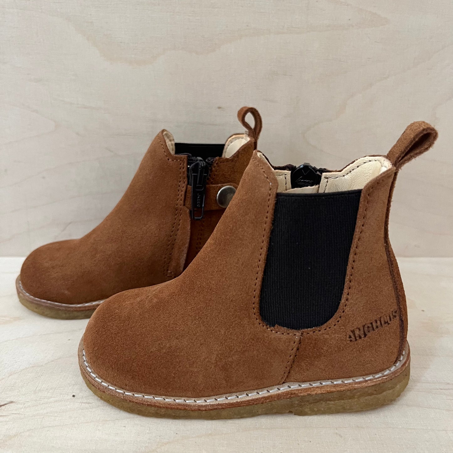 ANGULUS - stapbottine - suede brown