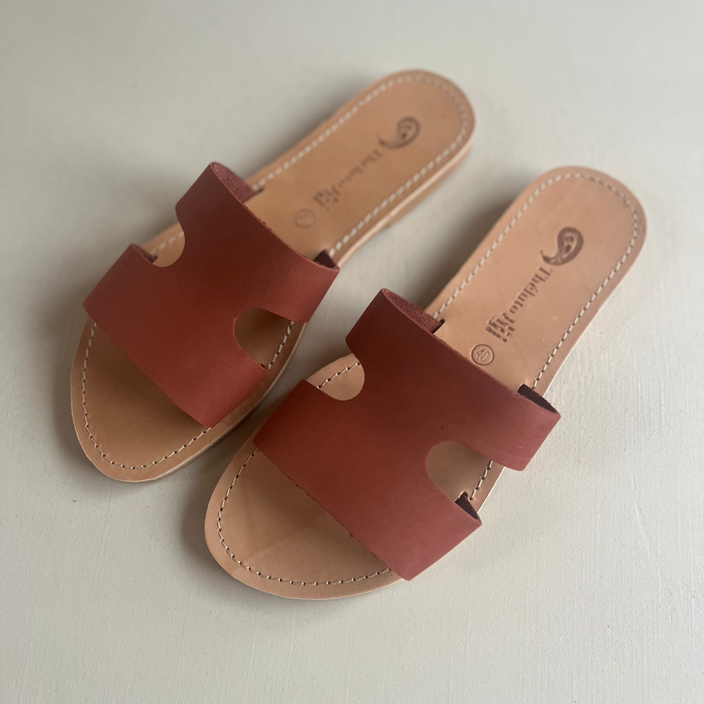 sophie slipper - nubuck terracota