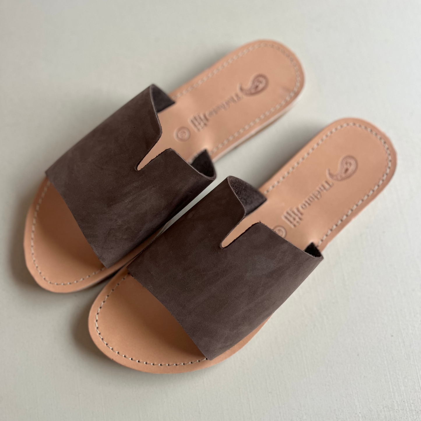 perrine slipper - nubuck marron