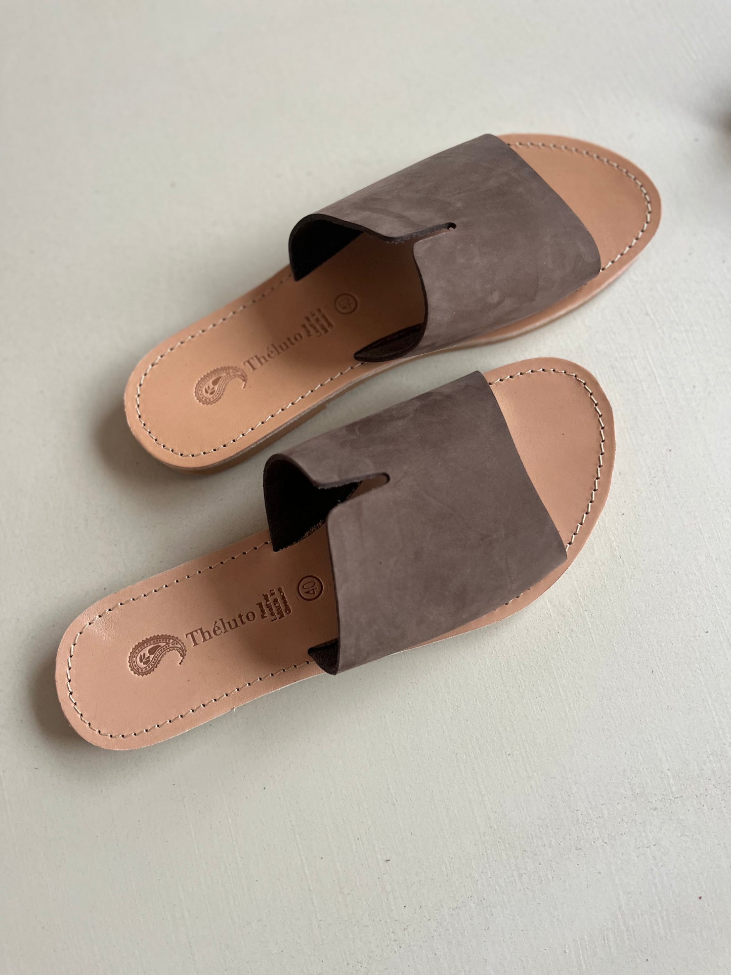 perrine slipper - nubuck marron