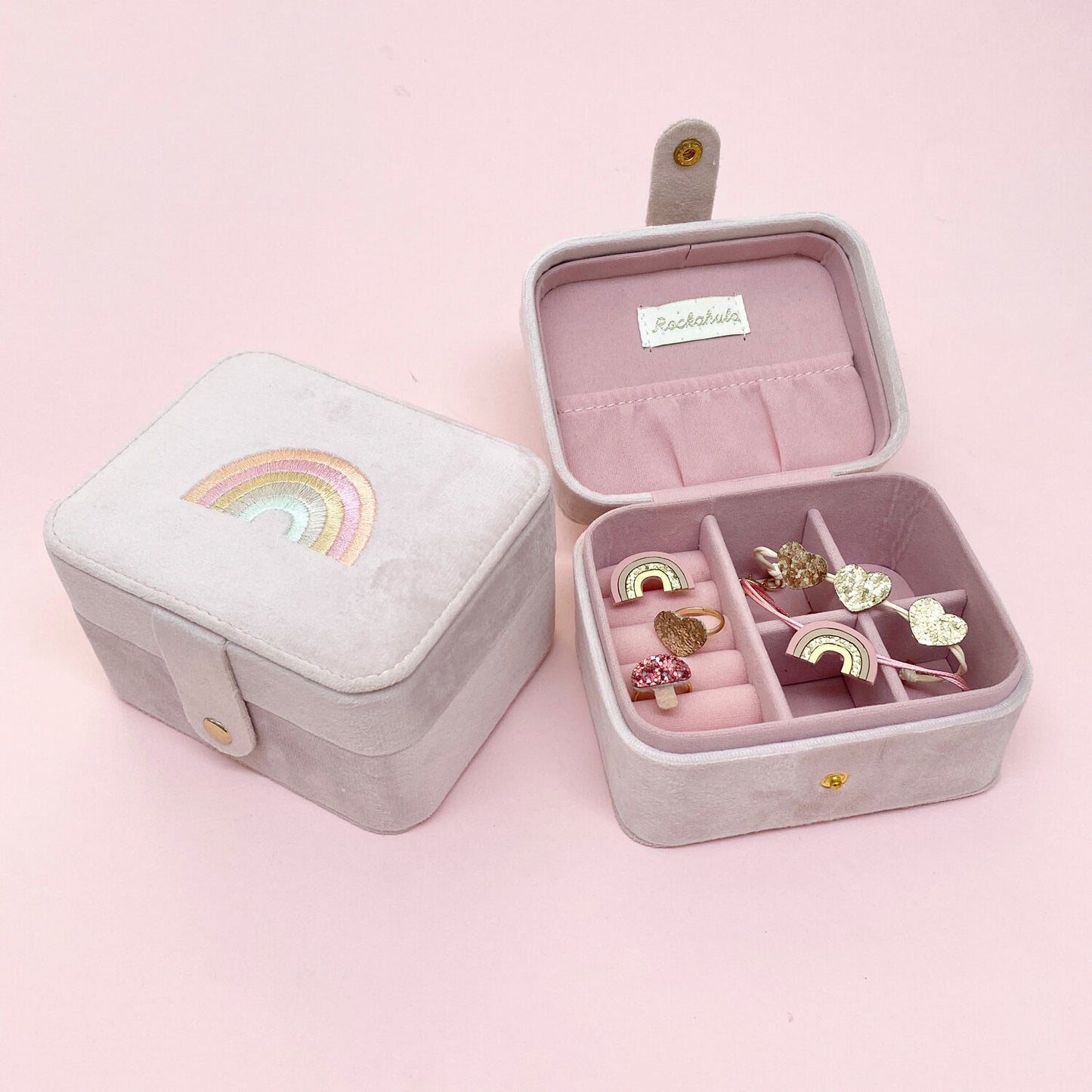 rainbow jewellery box pink