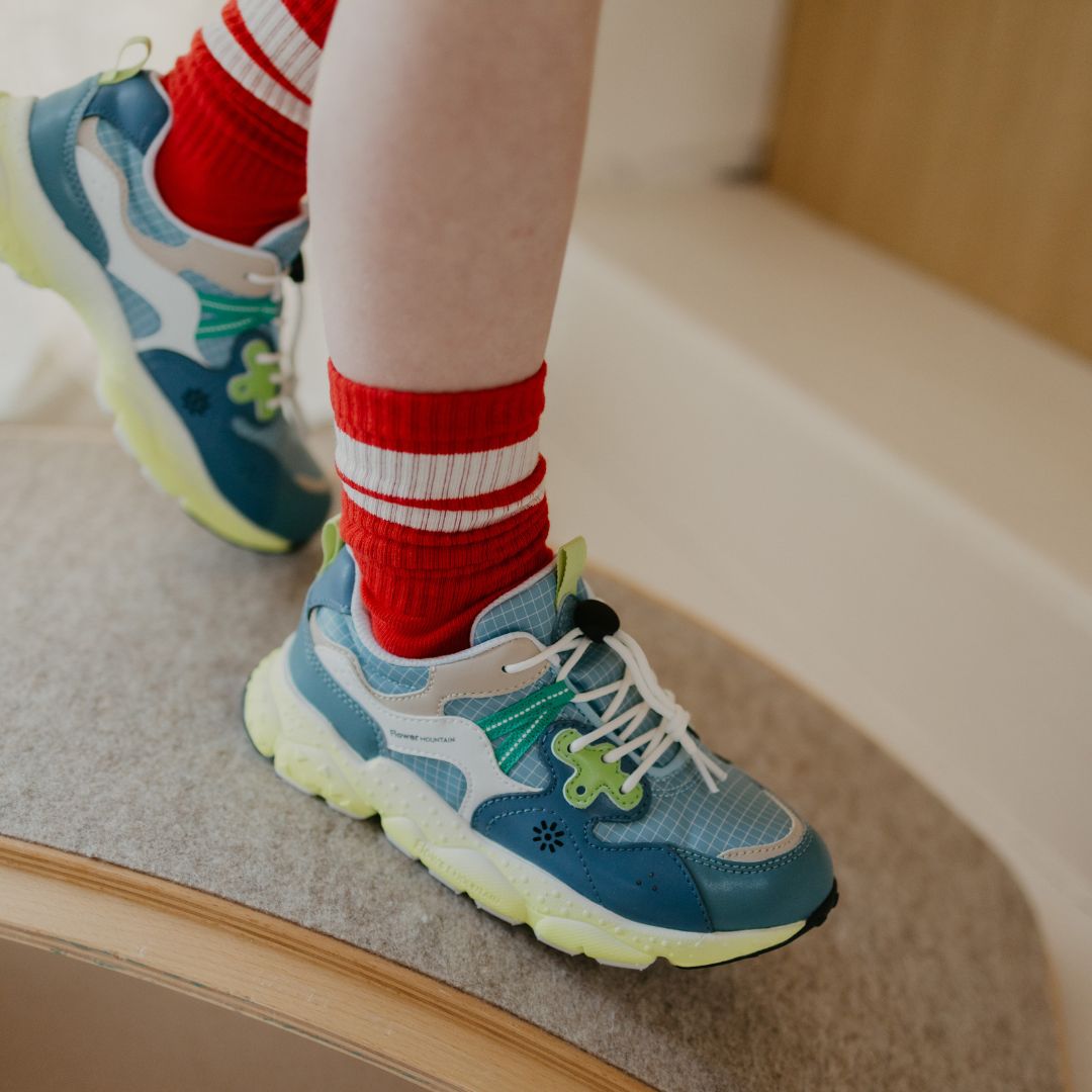 sneaker yamano - petrol green yellow