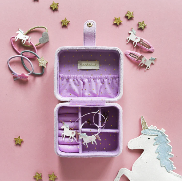 ROCKAHULA - rainbow jewellery box lila unicorn