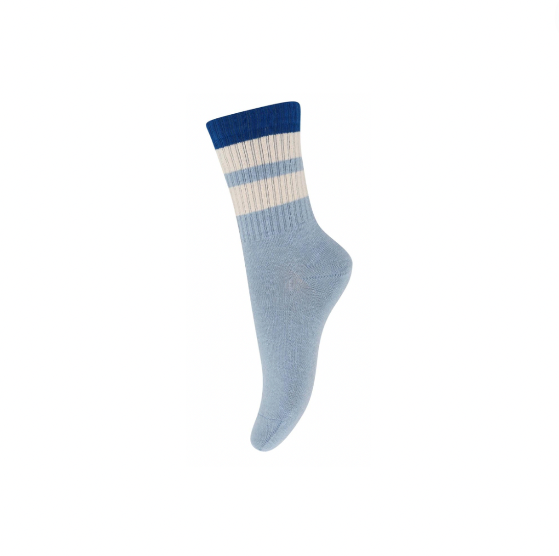 kousen - frej - beige en blauwe streep
