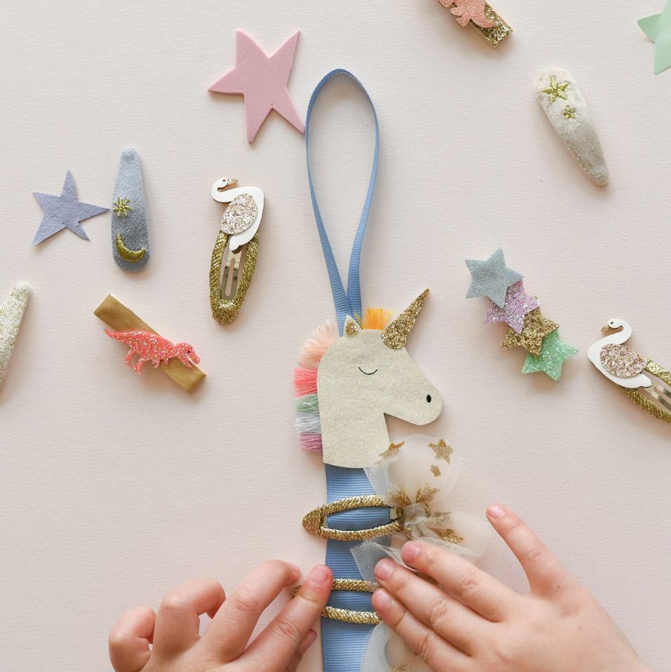 rainbow unicorn clip hanger