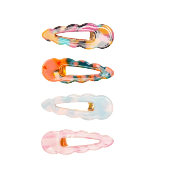 scalloped acetate clips