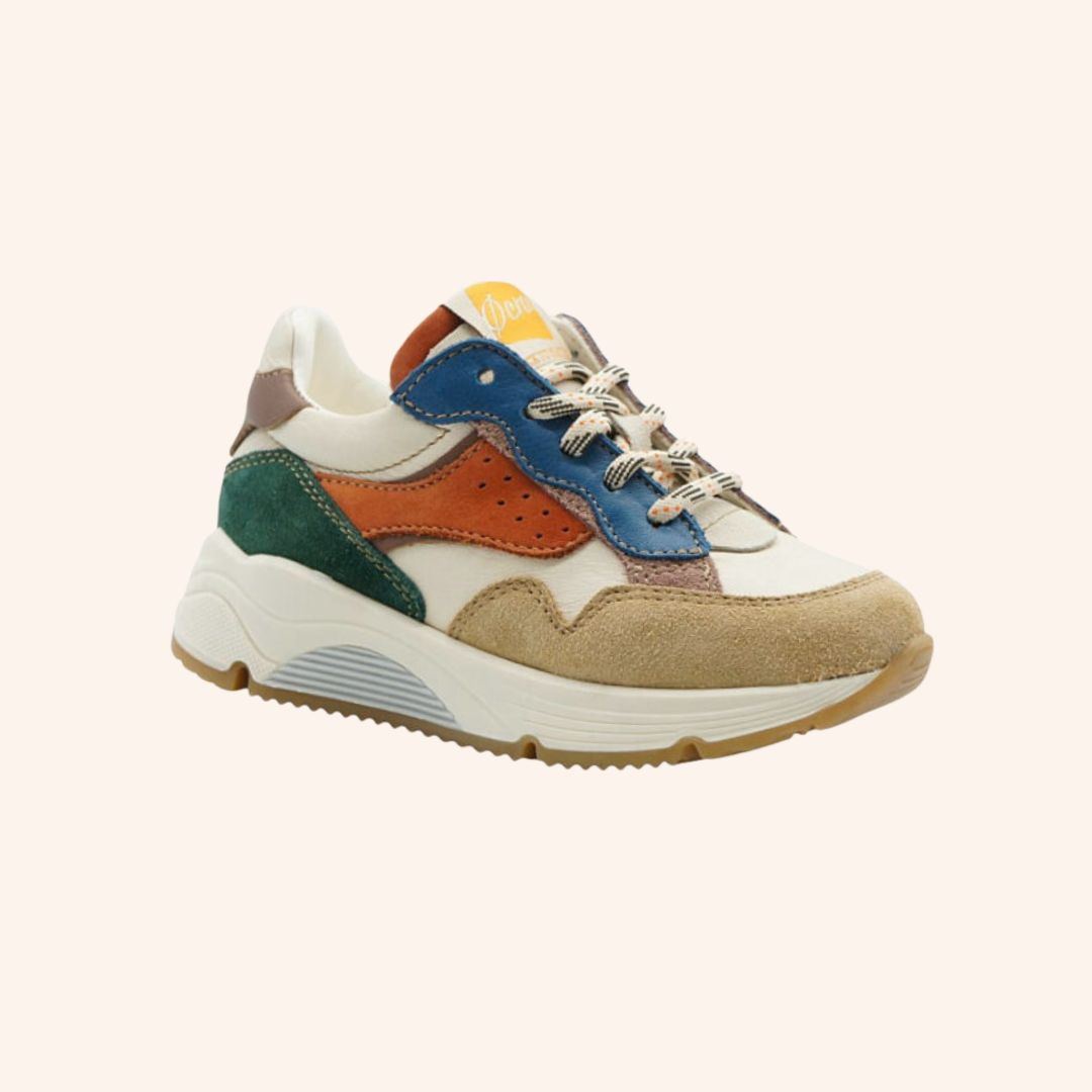 runner cappuccino blue red