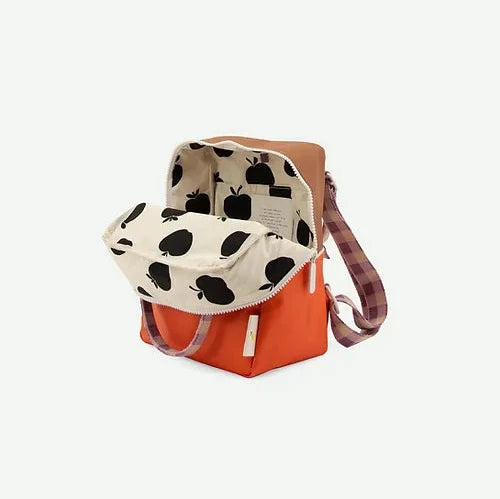 backpack small - colourblocking - orange, brown