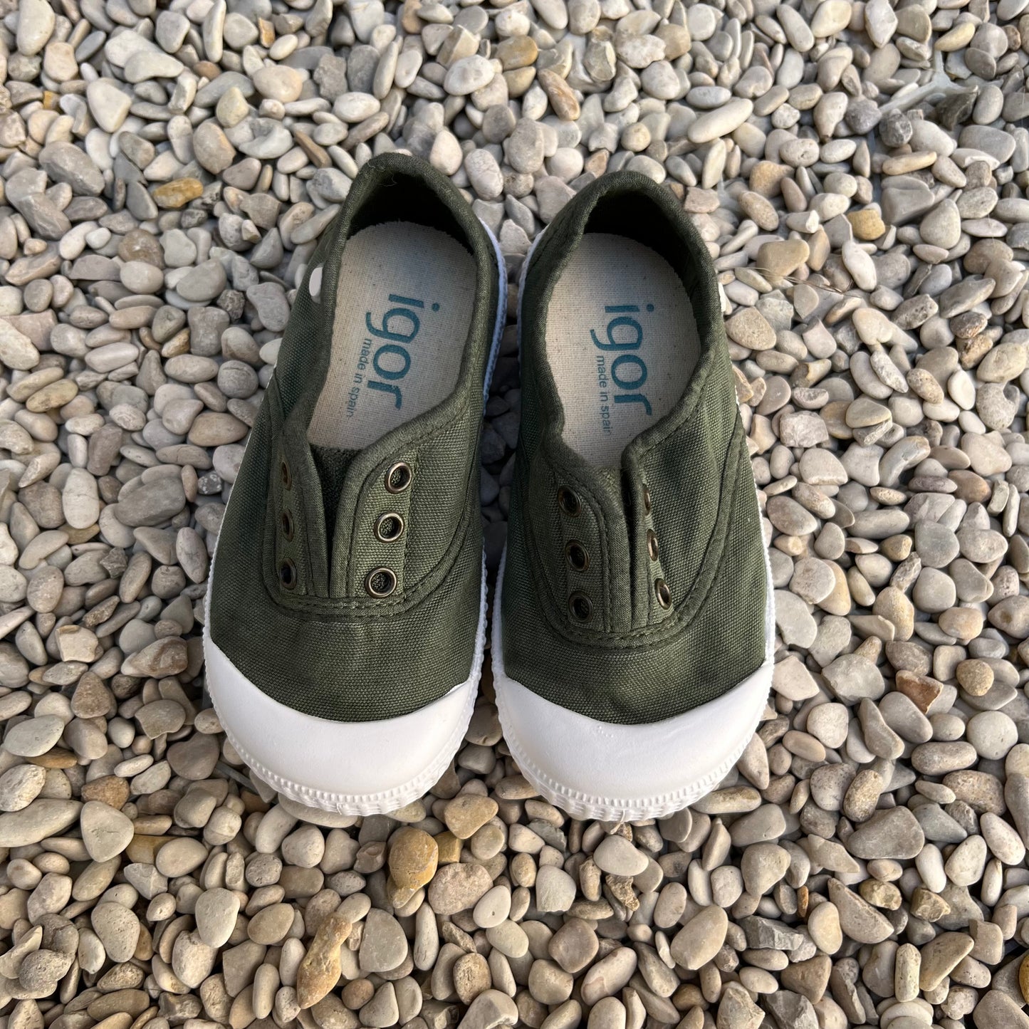 speelschoen canvas - kaki