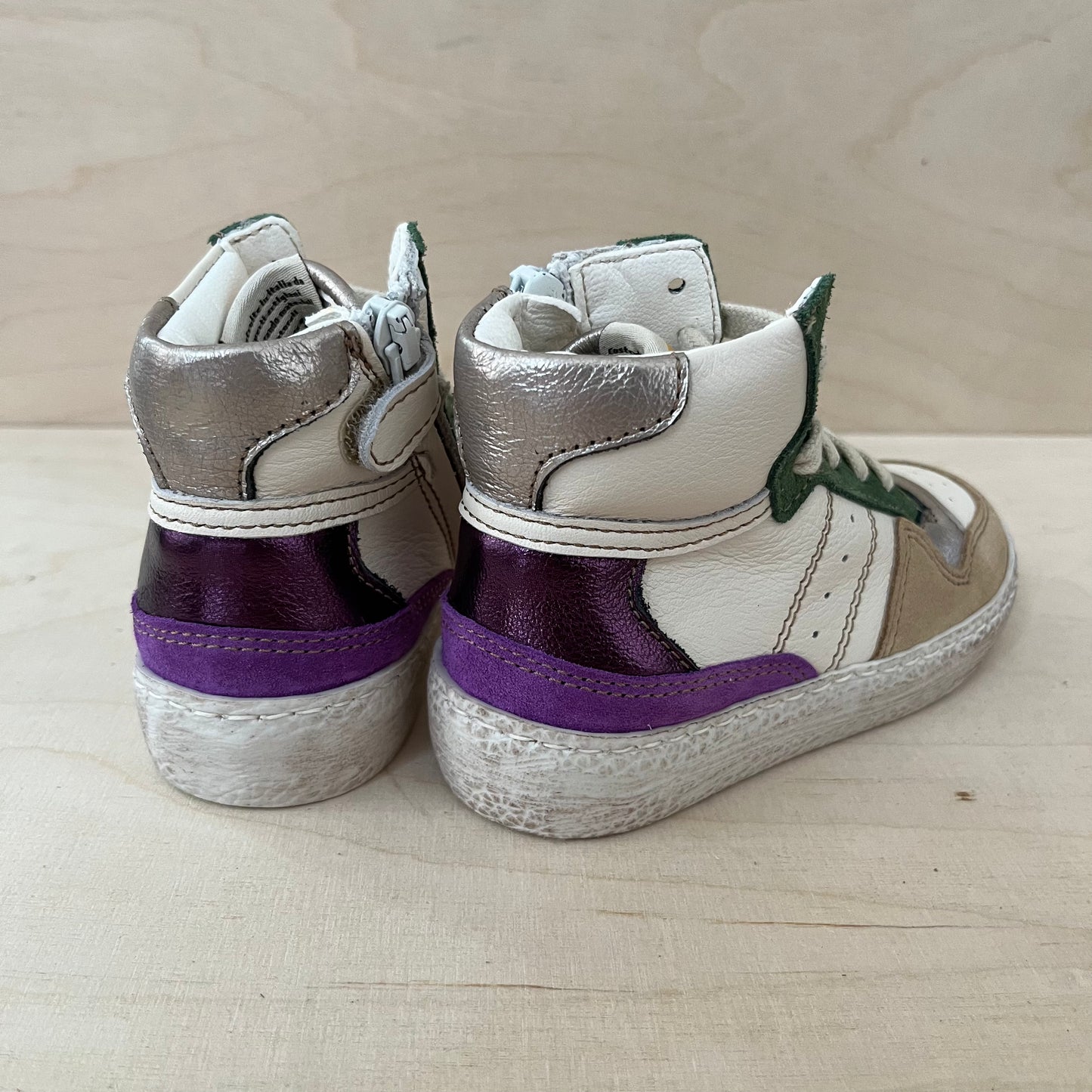 OCRA - hightop sneaker - paars, groen, beige