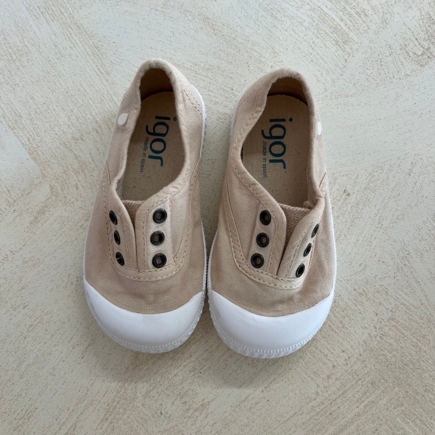 IGOR - speelschoen canvas - beige TURNPANTOFFEL