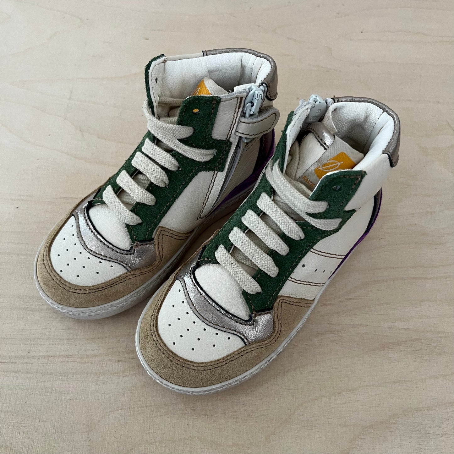 OCRA - hightop sneaker - paars, groen, beige