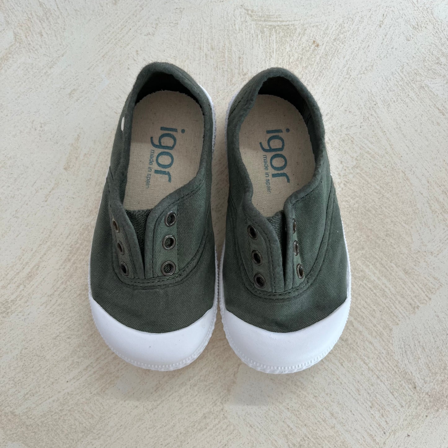 speelschoen canvas - kaki