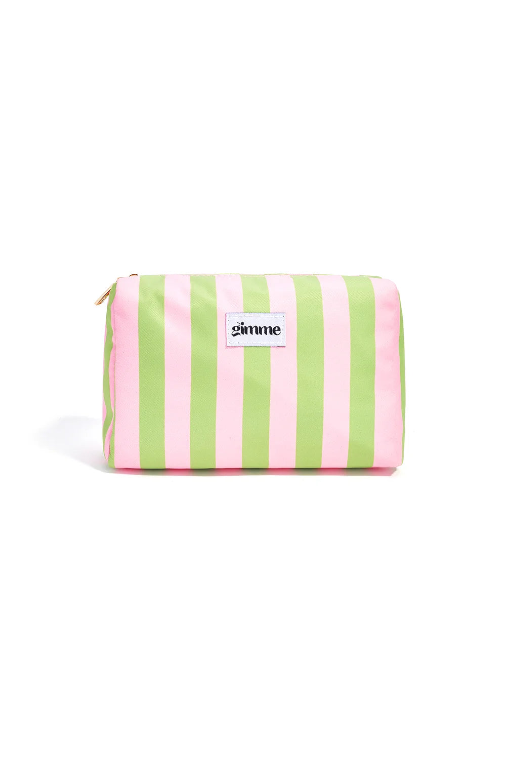 Bag green pink stripes