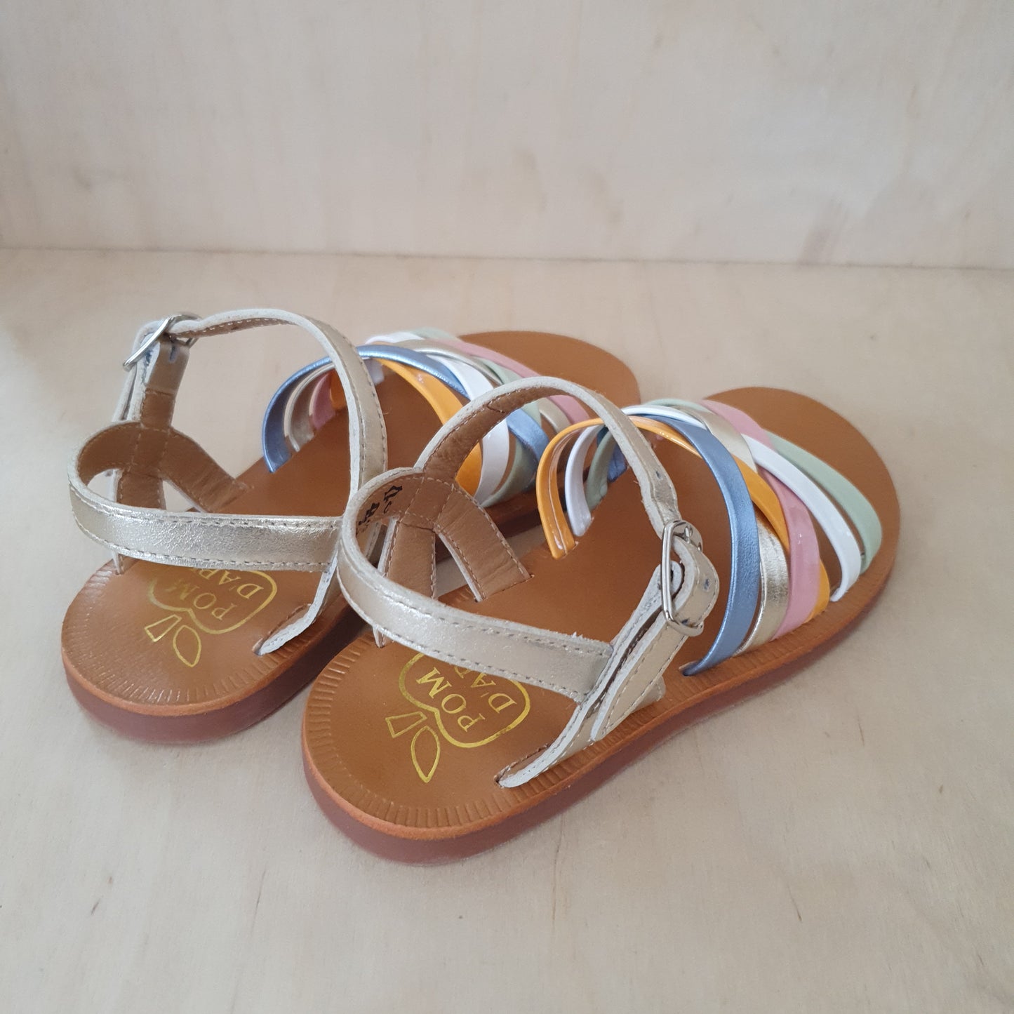 POM D'API - sandaal plagette lux - platine multi