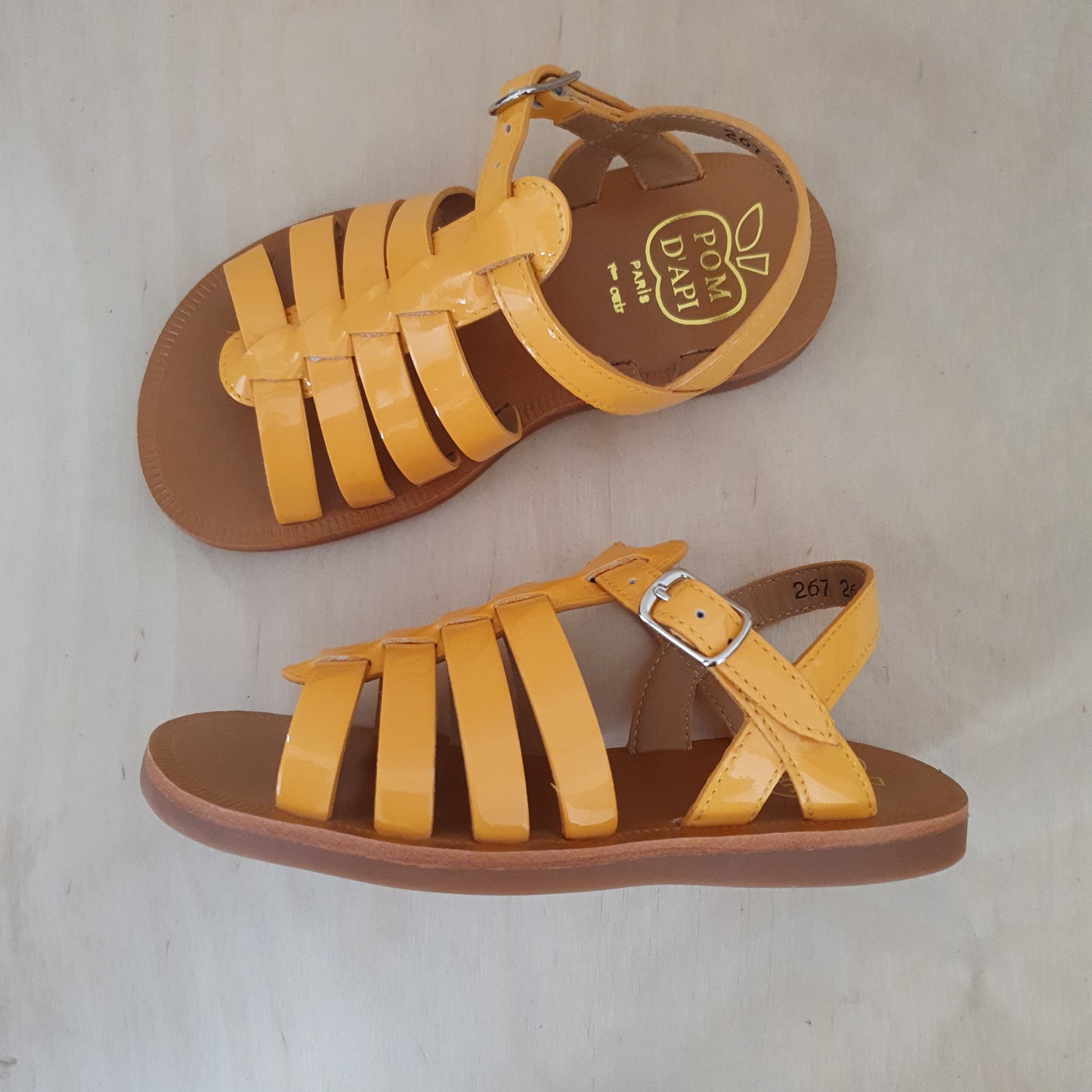 sandaal plagette strap - vernis mango