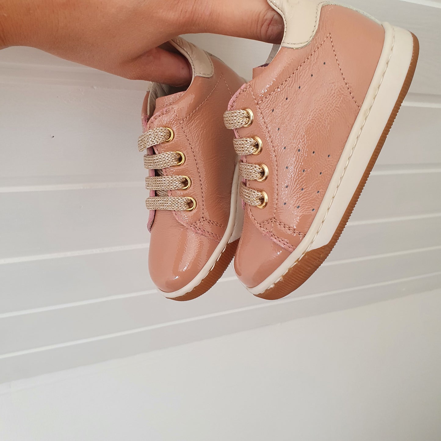 FALCOTTO - stapsneaker adam - naplak rose milk