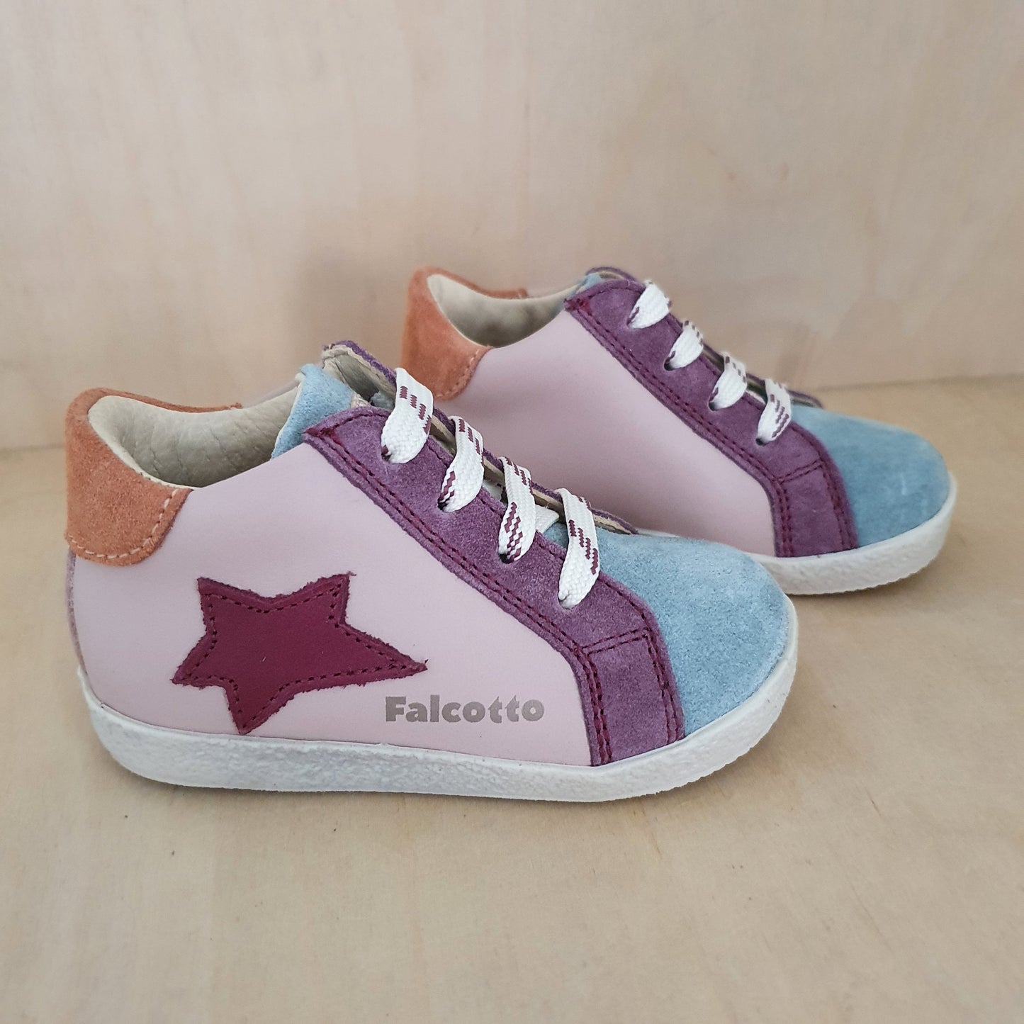 FALCOTTO - stapsneaker alnoite high - eyelets artic cipria